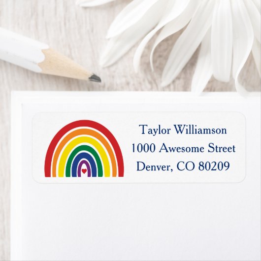 カラフルおもしろいユニークLGBTゲイプライドレインボー ラベル (インサイチュ)