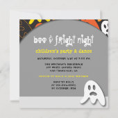 カラフルおもしろい不気味幽霊たちキッドハローウィンパーティ 招待状 (裏面)