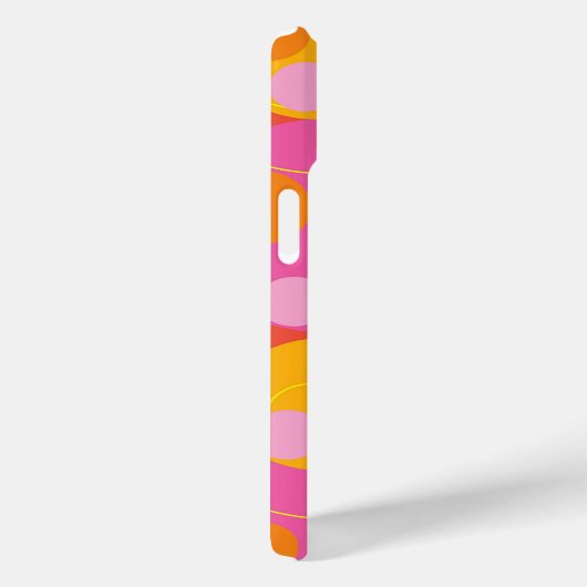 カラフルおもしろい円水玉模様ジューシーなピンクマゼンタ Case-Mate iPhoneケース (裏面 / 右)