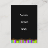 カラフルおもしろい感じカップケーキの名刺 名刺 (裏面)