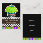 カラフルおもしろい感じカップケーキの名刺 名刺 (正面/裏面)