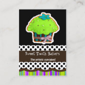 カラフルおもしろい感じカップケーキの名刺 名刺 (正面)