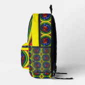 カラフルおもしろい抽象芸術パーソナライズされた プリントバックパック (右)