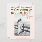 カラフルおもしろい日付を写真で保存 招待状 (正面)