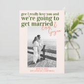 カラフルおもしろい日付を写真で保存 招待状 (スタンド正面)