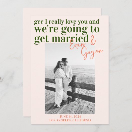 カラフルおもしろい日付を写真で保存 招待状