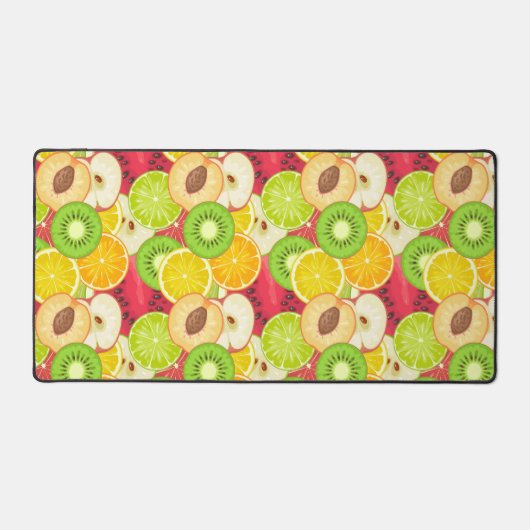 カラフルおもしろい果実模様 デスクマット (正面)