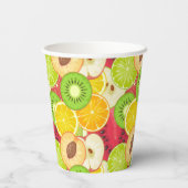 カラフルおもしろい果実模様 紙コップ (裏面)