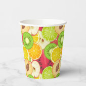 カラフルおもしろい果実模様 紙コップ (左)
