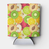 カラフルおもしろい果実模様 缶クーラー (正面)