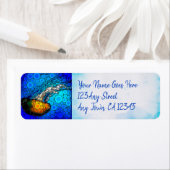 カラフルおもしろい海クラゲカスタムスクリプトアドレス ラベル (インサイチュ)