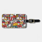 カラフルおもしろい犬 ラゲッジタグ (正面横)