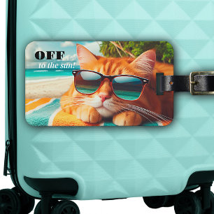 カラフルおもしろい猫 ラゲッジタグ