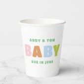 カラフルおもしろい男女兼用シャワー 紙コップ (裏面)