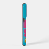 カラフルおもしろい1960年代のモダンアライグマ iPhoneケース (右側面)