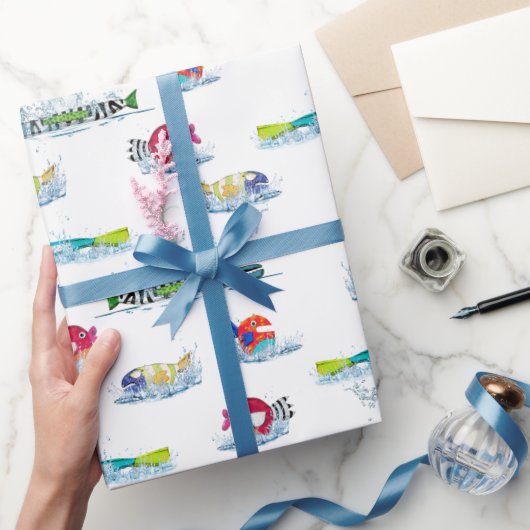 カラフルおもしろい ラッピングペーパー (ギフト)