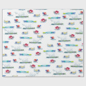 カラフルおもしろい ラッピングペーパー (フラット)