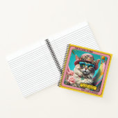 カラフルおもしろいHippie Wise ガーリー Cat ノートブック (内部)