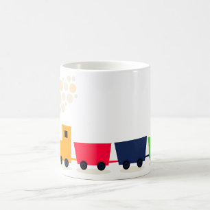 カラフルおもちゃ列車 蒸気機関車 コーヒーマグカップ