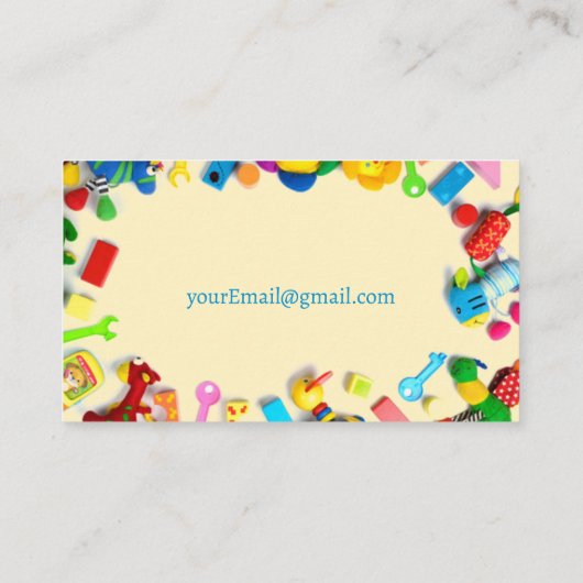 カラフルおもちゃ 名刺 (裏面)