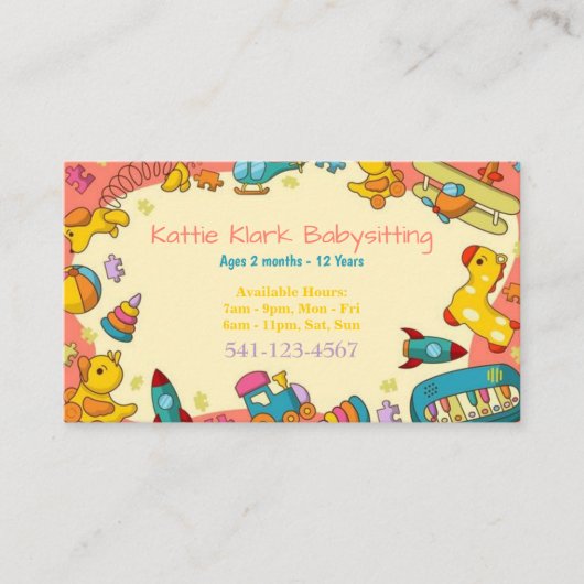 カラフルおもちゃ 名刺 (正面)