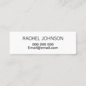 カラフルおよびおもしろいのベビーシッター/乳母の名刺 スキニー名刺 (裏面)