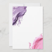 カラフルお子さ絵を描んの誕生日パーティー 招待状 (裏面)