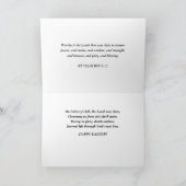 カラフルお洒落アールヌーボーフォレストハッピーイースター シーズンカード (内部)