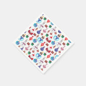 カラフルお洒落クリスマス スタンダードカクテルナプキン (角)