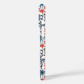 カラフルお洒落フォークフローラモノグラムの Case-Mate iPhoneケース (裏面 / 左)