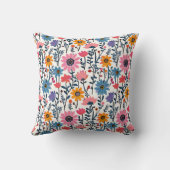 カラフルお洒落フォークフローラ クッション (裏面)