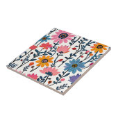 カラフルお洒落フォークフローラ タイル (側面)