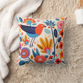 カラフルお洒落フォーク クッション (ブランケット)