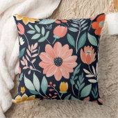 カラフルお洒落ボーフローラ クッション (ブランケット)