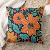 カラフルお洒落ボーフローラ クッション (ブランケット)