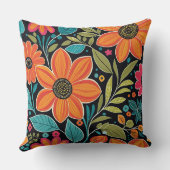カラフルお洒落ボーフローラ クッション (裏面)
