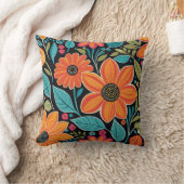 カラフルお洒落ボーフローラ クッション (ブランケット)