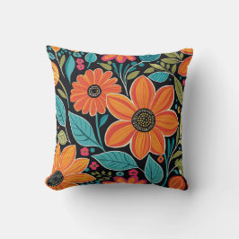 カラフルお洒落ボーフローラ クッション