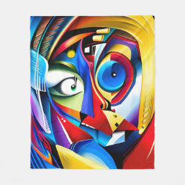 カラフルお洒落抽象芸術 フリースブランケット