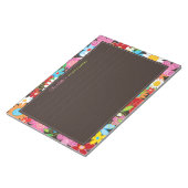 カラフルお洒落春の花ガーデンメモ帳 ノートパッド (アングル)