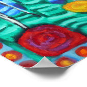 カラフルお洒落木 ポスター (角)