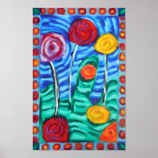 カラフルお洒落木 ポスター (正面)