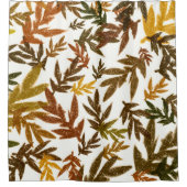 カラフルお洒落秋秋素朴葉 シャワーカーテン (正面)