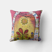 、カラフルお洒落、星明かりに傾きます クッション (裏面)