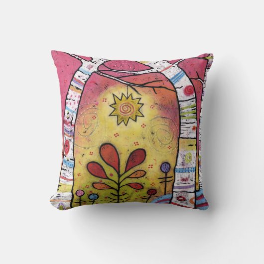 、カラフルお洒落、星明かりに傾きます クッション (正面)