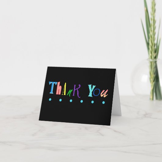 カラフルお洒落Thank You Note Card サンキューカード (正面)