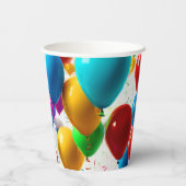 カラフルお祝いバルーンデザイン 紙コップ (裏面)