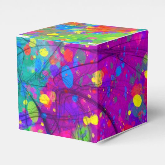 カラフルお祝い フェイバーボックス (正面サイド)