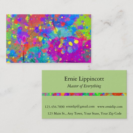 カラフルお祝い 名刺 (正面/裏面)