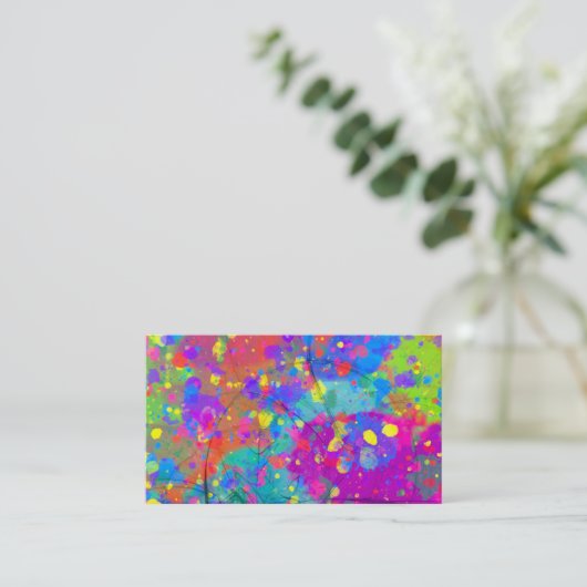 カラフルお祝い 名刺 (スタンド正面)